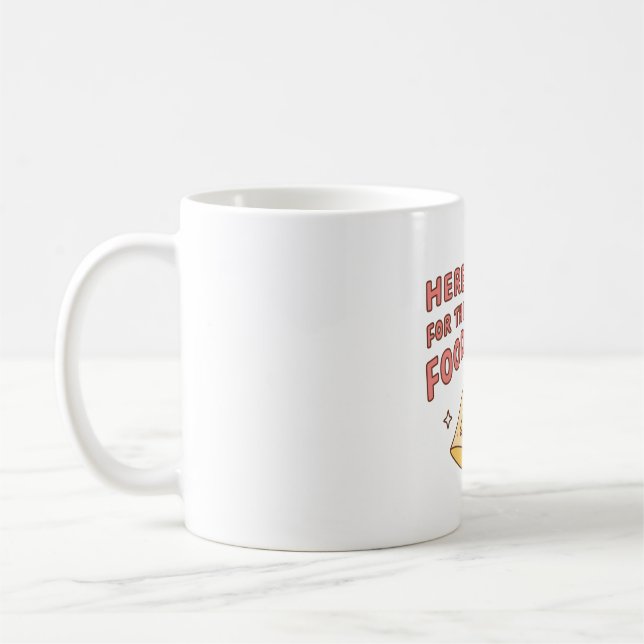Caneca De Café Alienígena Aqui Para A Comida Pizza Funny Doodle (Esquerda)