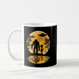 Caneca De Café Alienígena Bigfoot Moon Sasquatch OVNI Extraterres