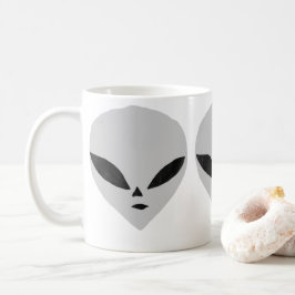 Caneca De Café Alienígena Cinza