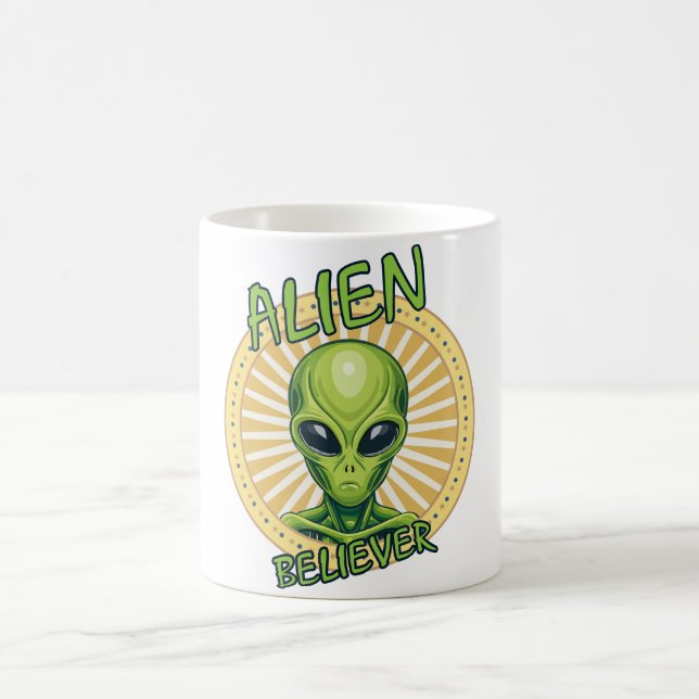 Caneca De Café Alienígena Crente (Centro)