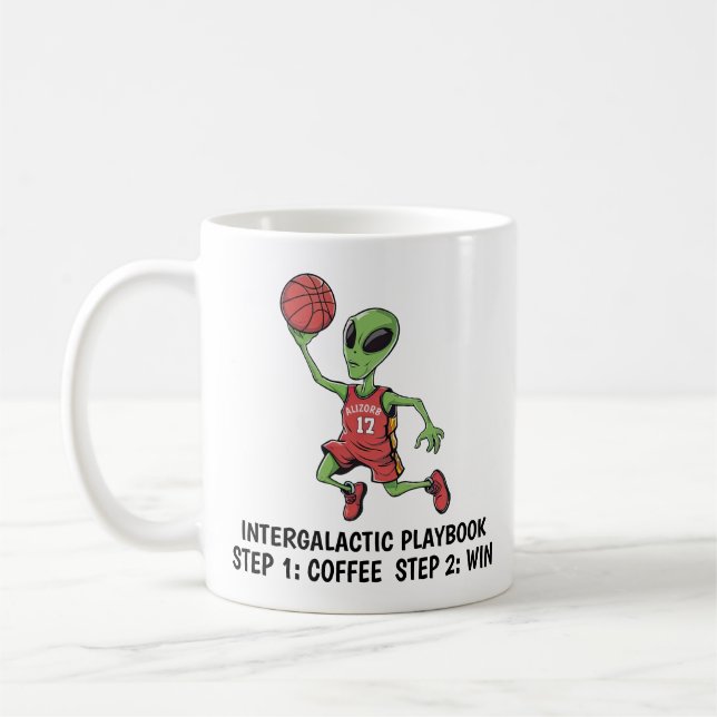 Caneca De Café Alienígena de basquete (Esquerda)