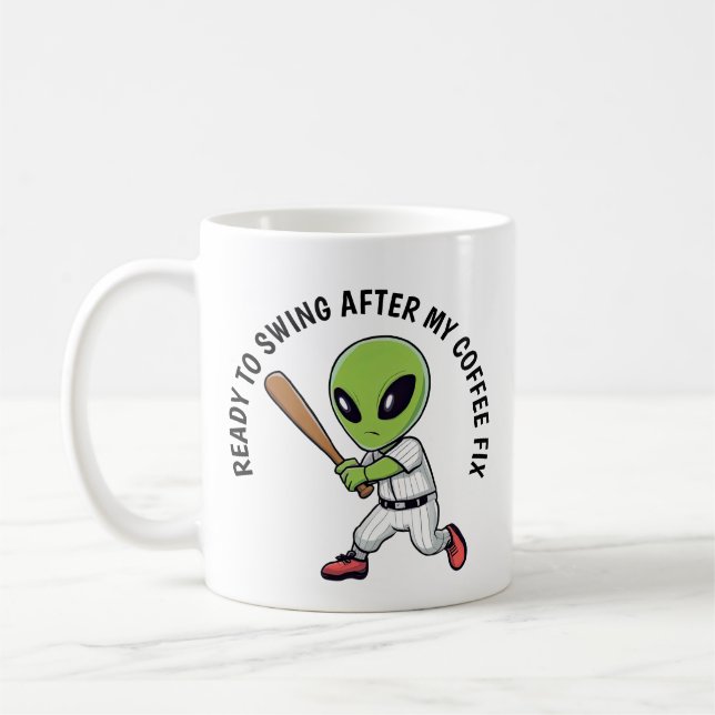 Caneca De Café Alienígena de beisebol (Esquerda)