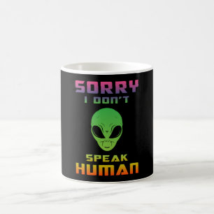 Caneca De Café Alienígena De Cabeça Para A Área De Aliens 51 P