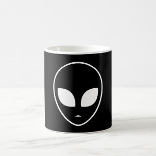 Caneca De Café Alienígena De Cabeça Para A Área De Aliens 51 P