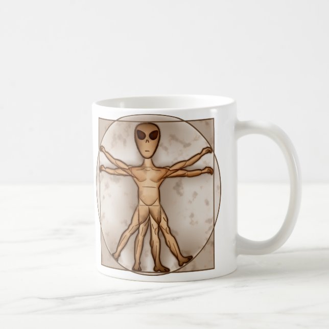 Caneca De Café Alienígena de Vitruvian (Direita)
