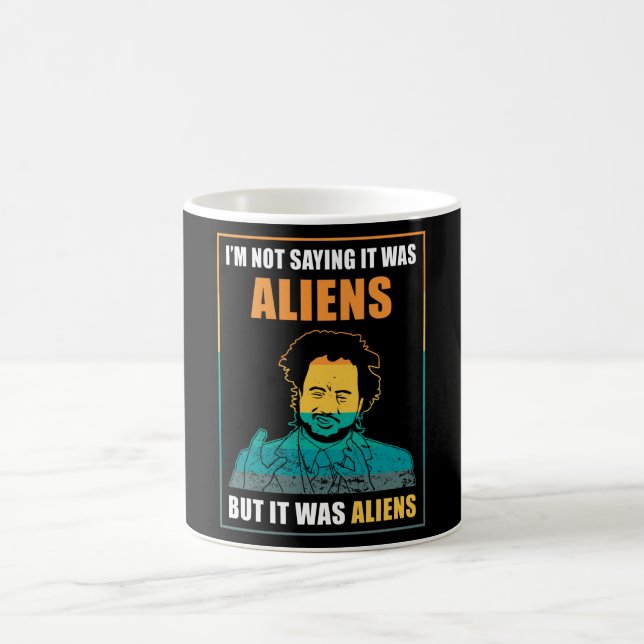 Caneca De Café Alienígena Dizendo Engraçado (Centro)