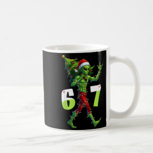 Caneca De Café Alienígena engraçado de Natal Seis Sete Meme 67 Ch