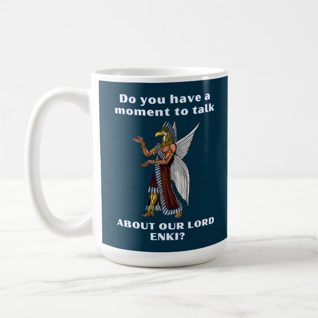 Caneca De Café Alienígena Engraçado do Antigo OFO Annunaki (Esquerda)