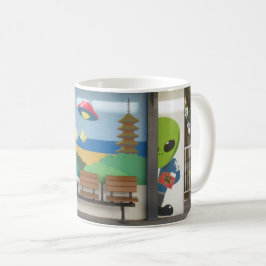 Caneca De Café Alienígena Espacial da Estação Hakui: Ishikawa, Ja