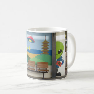 Caneca De Café Alienígena Espacial da Estação Hakui: Ishikawa, Ja