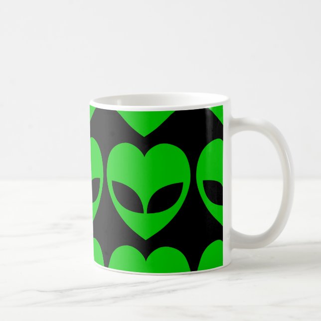 Caneca De Café Alienígena Love Heart (Direita)