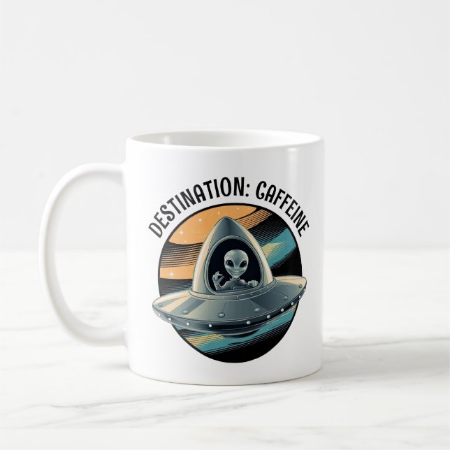 Caneca De Café Alienígena no espaçador (Esquerda)