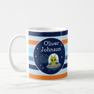 Caneca De Café Alienígena Personalizado no Espaço da UFO
