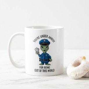 Caneca De Café Alienígena Policial