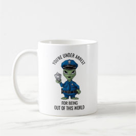 Caneca De Café Alienígena Policial