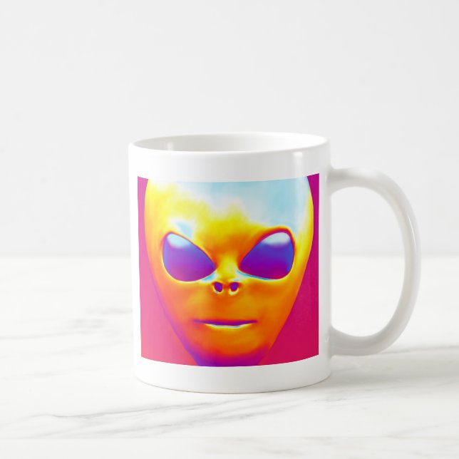 Caneca De Café Alienígena psicodélica (Direita)