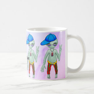Caneca De Café Alienígena Punk