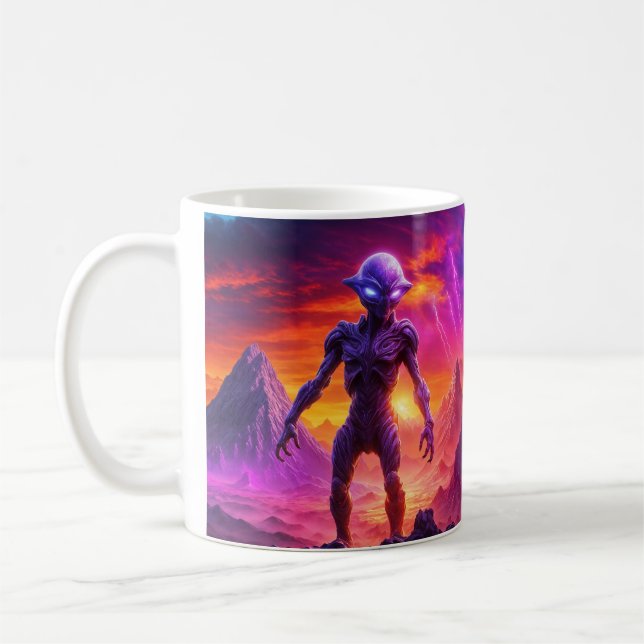 Caneca De Café Alienígena roxa (Esquerda)