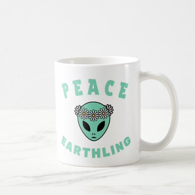 Caneca De Café Alienígena - Terra da Paz (Direita)