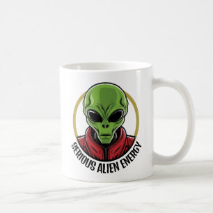 Caneca De Café Alienígena Verde