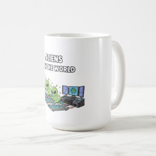Caneca De Café Alienígenas Governam o Mundo