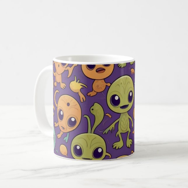 Caneca De Café Aliens (Frente Esquerda)