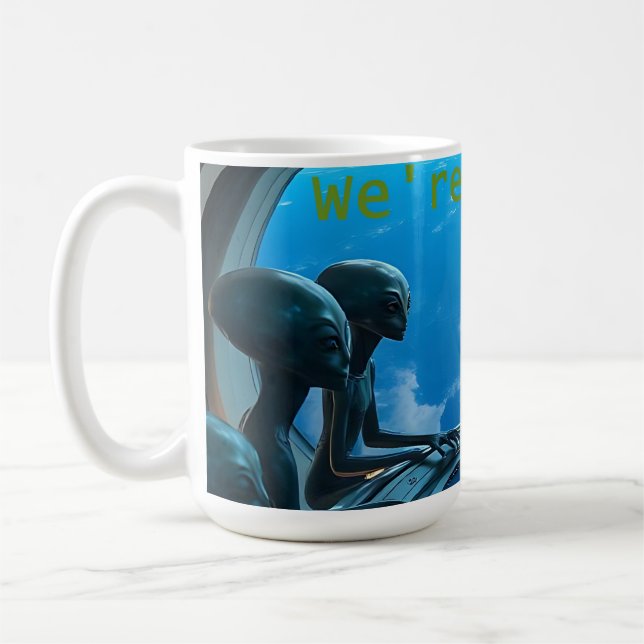 Caneca De Café Aliens: We're Coming (Esquerda)