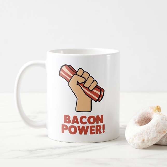 Caneca De Café Alimentação de bacon (Com Donut)