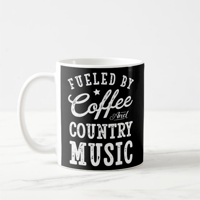 Caneca De Café Alimentada Por Café E Música Country Para Mulheres (Esquerda)