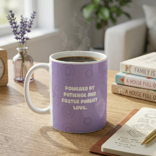 Caneca De Café Alimentado Pela Paciência E Pelo Amor De Pais Fost