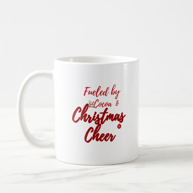 Caneca De Café Alimentado por Cacau e Cheer de Natal - Férias Coz (Esquerda)