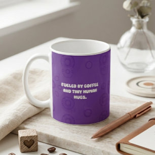 Caneca De Café Alimentado por Café e Abraços de Humano Pequeno Vi