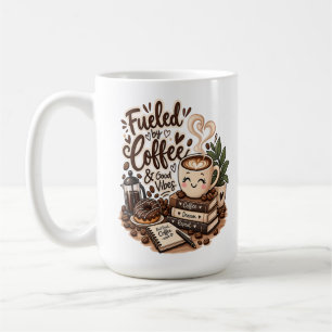 Caneca De Café Alimentado por Café e Boas Vibrações – Amante de C