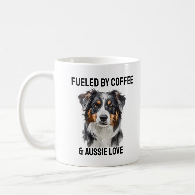 Caneca De Café Alimentado por café e café Aussie Love Mug (Esquerda)