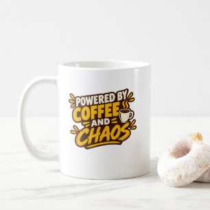 Caneca De Café Alimentado por Café e Caos