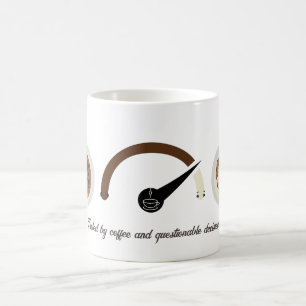Caneca De Café Alimentado por café e decisões questionáveis de ba