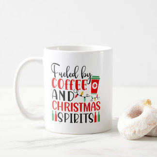 Caneca De Café Alimentado por café e espíritos de Natal