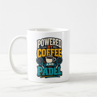 Caneca De Café Alimentado Por Café E Padel Retro Desporto