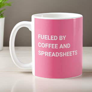 Caneca De Café Alimentado por café e planilhas - Gradiente cor-de