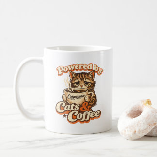 Caneca De Café Alimentado por Gatos e Café – Gif para Amante de G