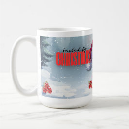 Caneca De Café Alimentado por Natal Cheer e Caffeine