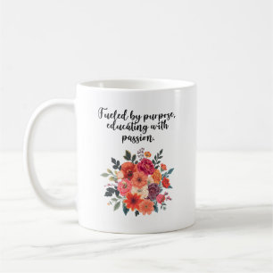 Caneca De Café Alimentado Por Propósito Educando Com Paixão