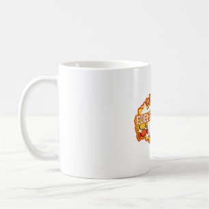 Caneca De Café Alimentado por tipografia engraçada de Halloween d