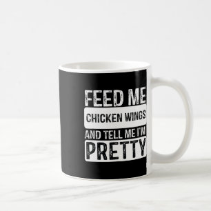 Caneca De Café Alimente-Me Asas De Frango - Churrasco Sobre Grelh