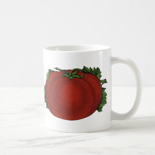 Caneca De Café Alimentos Antigos, Tomate Maduro, Legumes e Frutas