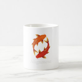 Caneca De Café Alinhamento – Peixe Koi Símbolo de Equilíbrio, Cla