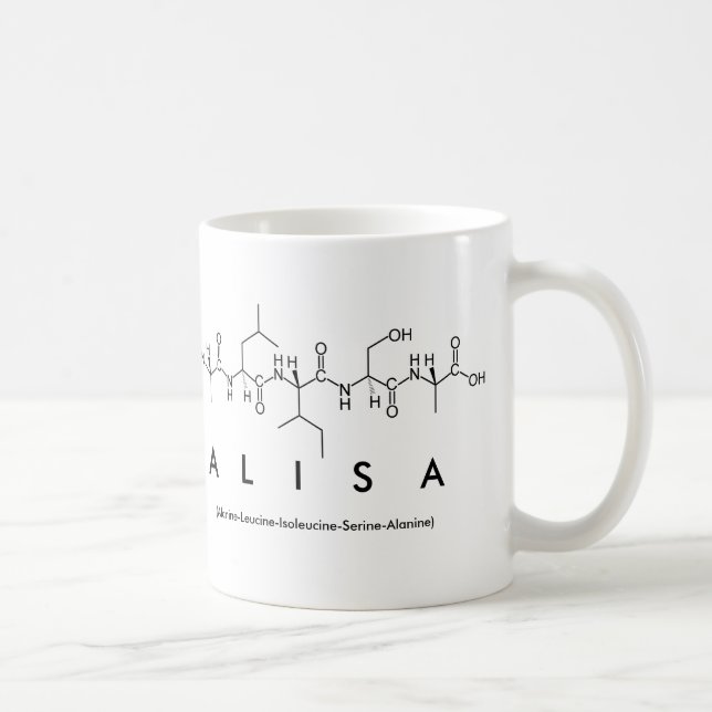 Caneca De Café Alisa peptide nome mug (Direita)