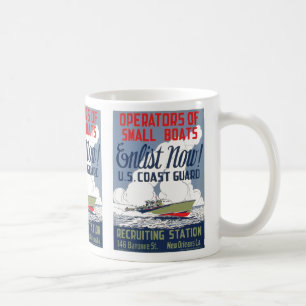 Caneca De Café Aliste-se Agora! Guarda Costeira dos EUA