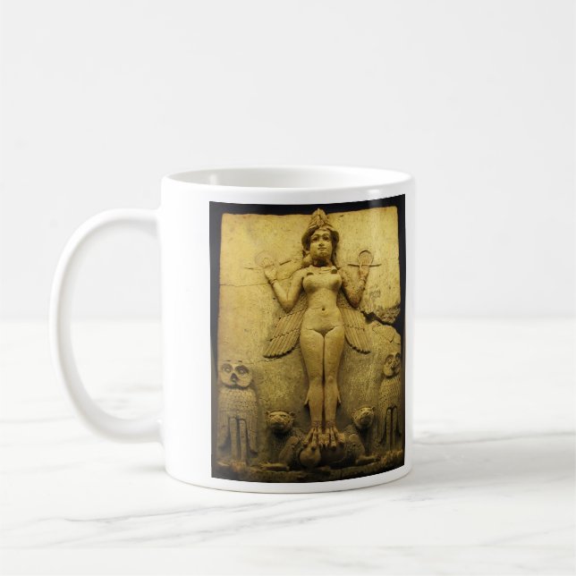 Caneca De Café Alivio da estátua da deusa Ishtar (Esquerda)