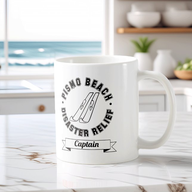 Caneca De Café Alivio de Pismo Beach Disaster Capitão Mug (Criador carregado)